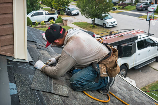 Professional Flat Roof Repair technician working in Dornsife, PA